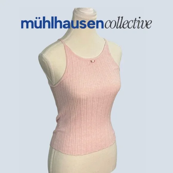 NWT Wild Fable Pink Ribbed Tank Top - Picture 3 of 5